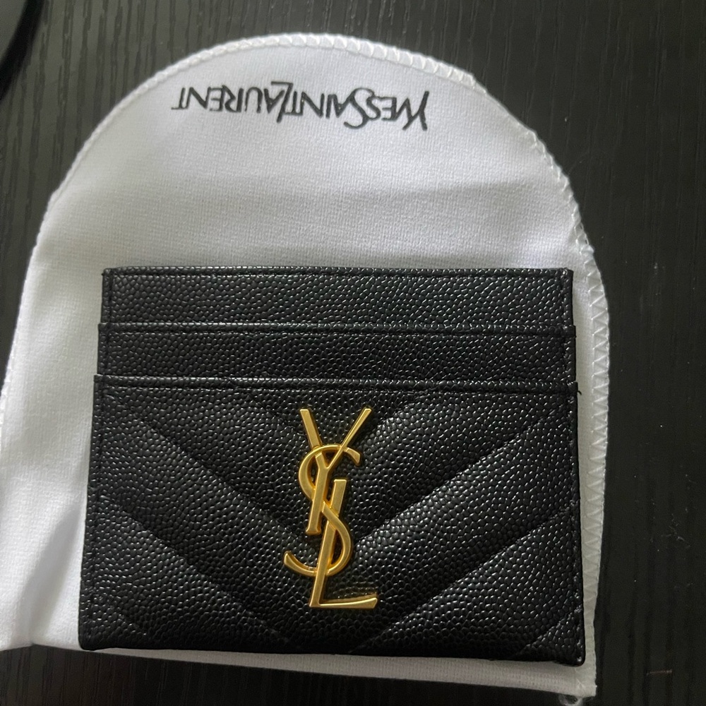 Yves Saint Laurent White Card with Black Logo
